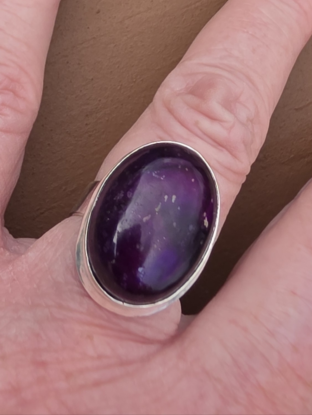 Purple Labradorite Gemstone Ring In 925 Sterling Silver (7) - Picture 9 of 14